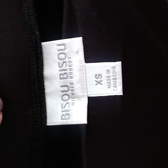 Asymmetrical Black Pencil Skirt Sz XS - Picture 6 of 7